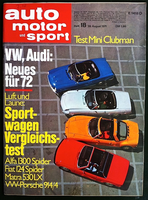 Titelseite des AMS-Heftes 18 von 1971