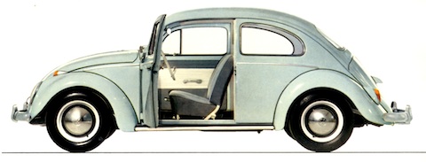 VW 1200 in der Farbe bahamablau