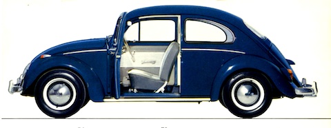 VW 1200 in der Farbe seeblau