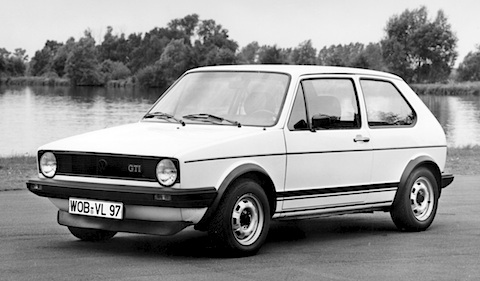 VW Golf GTI 1980 - bereits mit modifizierten Stossstangen und filigranerem GTI-Schild