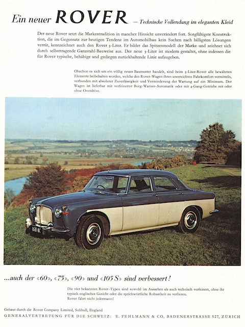 Rover-Werbung von 1959