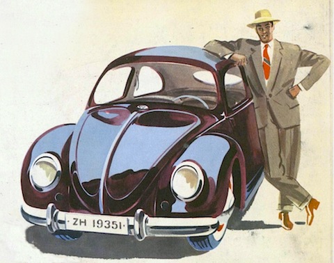Werbung für den VW Käfer (in der Schweiz) im Jahre 1951