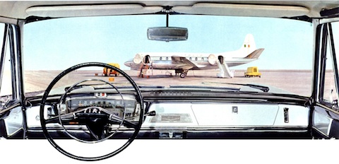 Fiat 1800 von 1959 - Armaturenbrettdarstellung im Verkaufsprospekt