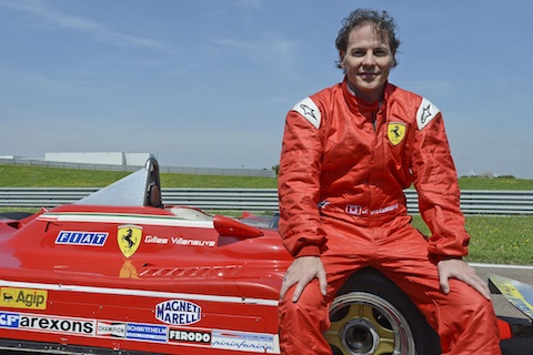 Jacques Villeneuve auf dem Ferrari seines Vaters
