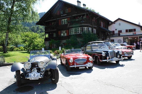 Surselva Classic Rallye 2012 - bei einem Zwischenhalt