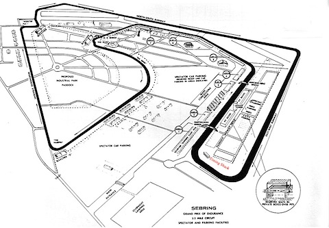 Time Shack in Sebring im Jahr 1966 - Plan