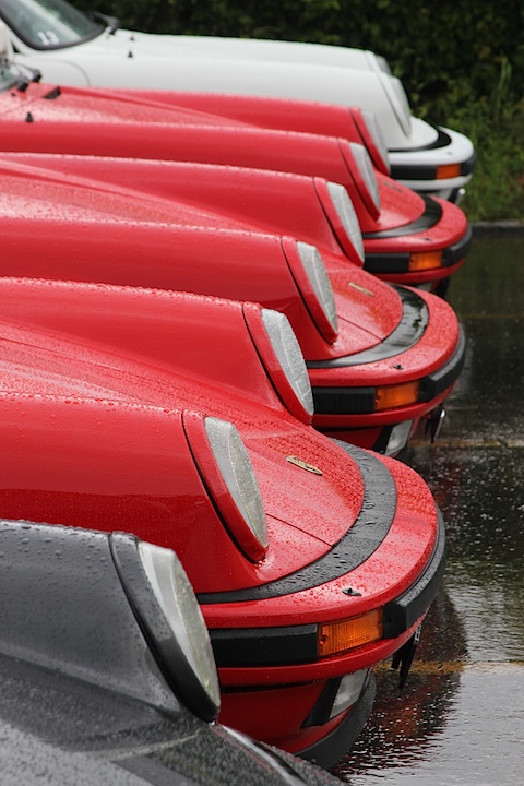 Rot war frueher eine beliebte Porsche-Farbe