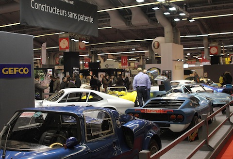 Sonderausstelllung "Constructeurs sans patente" an der Rétromobile 2012