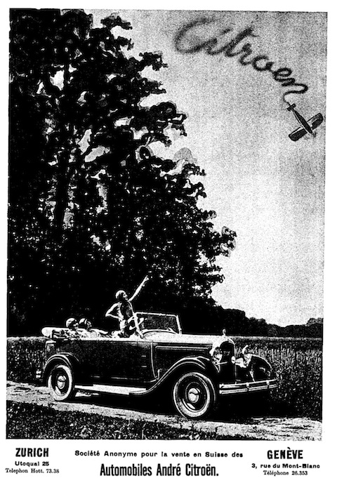 Werbung für Citroën in einer Ausgabe der Illustrierten Automobilrevue von 1930