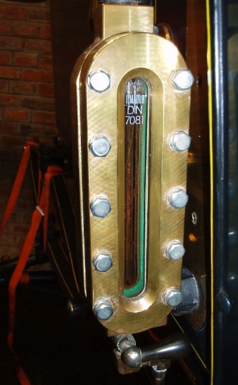 Wasserstandsanzeiger beim Rochester Steamer