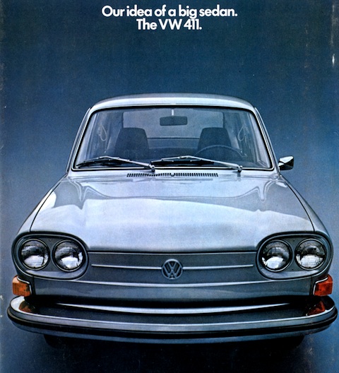Titelbild des Verkaufsprospektes für den den VW 411 in den USA