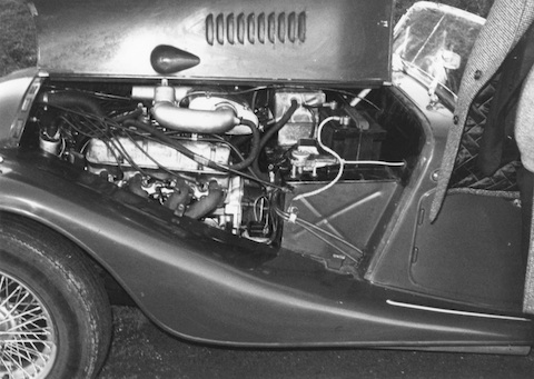 Prototyp des Morgan mit Rover-3,5-Liter-V8-Motor im Jahr 1968