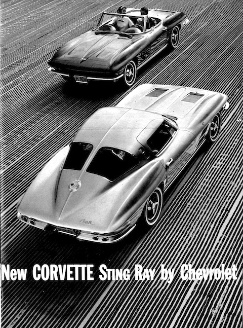 Werbung für die neue Chevrolet Corvette C2 im Jahr 1962