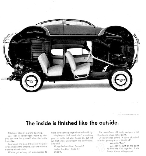 Volkswagen-Werbung in Road & Track im Jahr 1962