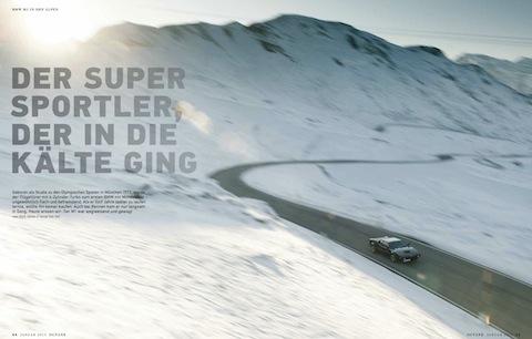 BMW M1 in den verschneiten Alpen in Octane 2 2013