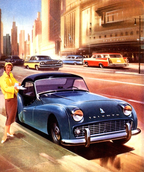 Triumph TR 3 - gezeichnet im Prospekt von 1961