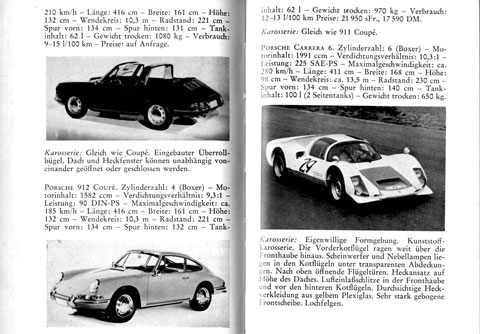Büchlein "Automobile der Welt" - Porsche