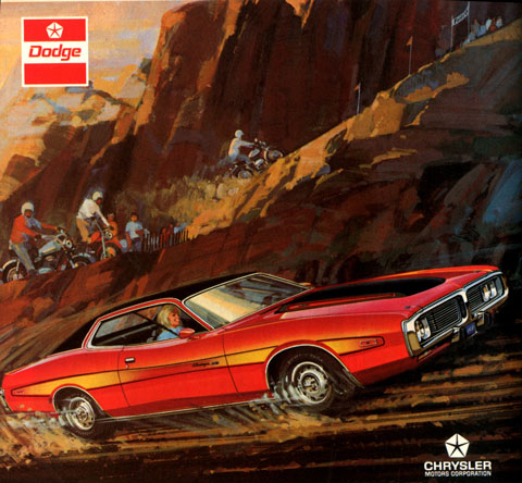 Dodge Charger von 1973 in der Werbung