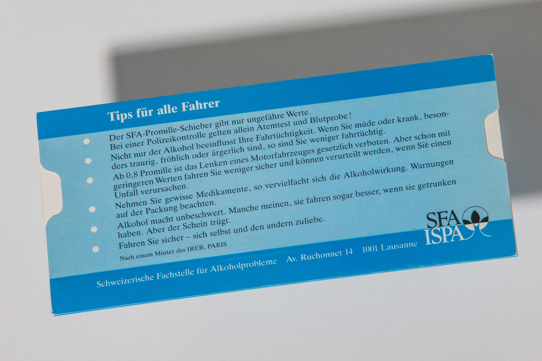 Alkohol Messer anno 70er Jahre