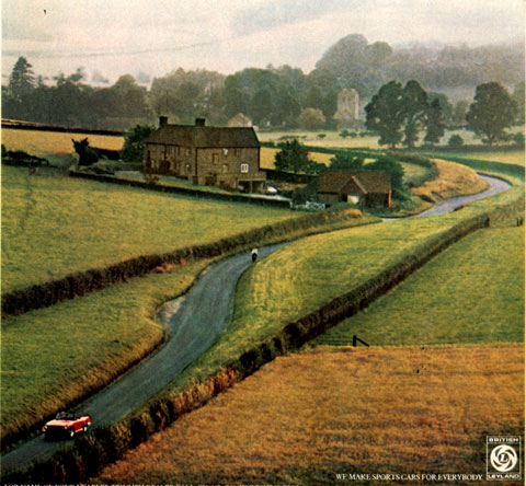 Triumph TR6 in der Werbung 1973