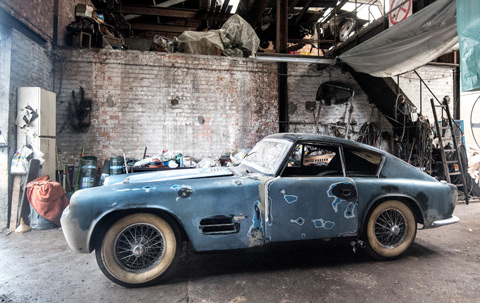 Heutiger Zustand des Jaguar XK140 SE FHC Michelotti (© Bonhams)