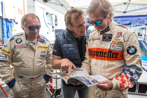 Prinz Leoppold von Bayern mit Harald Grohs und Christian Menzel am Lausitzring (© Daniel Reinhard)
