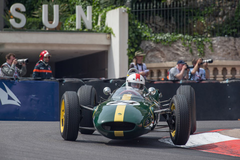 Peter Studer im Lotus-Monoposto beim GP Historique in Monaco im Jahr 2014 (© Daniel Reinhard)