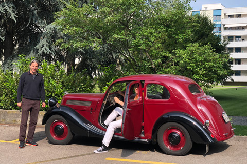 Praga Piccolo von 1939 - mit Besitzer Thomas (links)