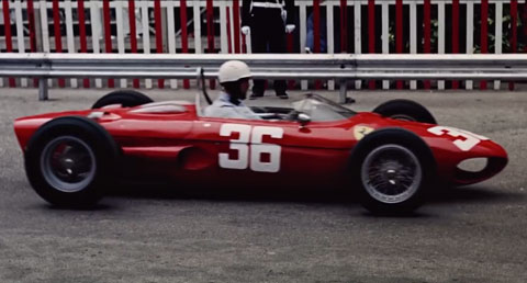 Ferrari Sharknose in Monaco im Jahr 1962 (aus dem Dokumentarfilm Flying Clipper)