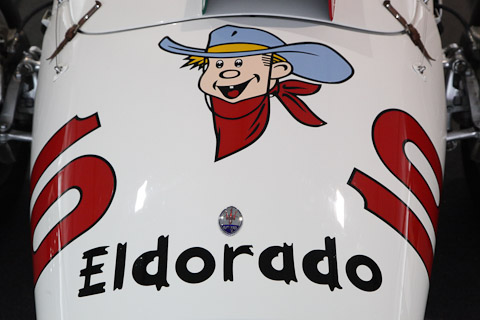 Sponsor-Logo auf dem Maserati 420/M/58 Eldorado