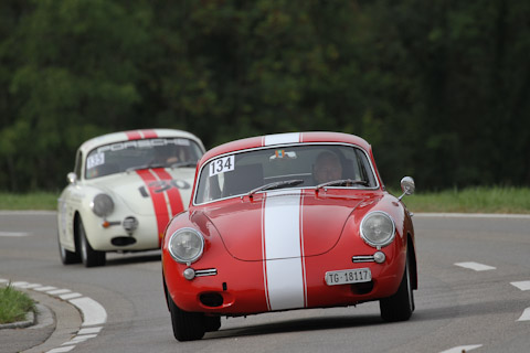 2 x Porsche 356 am Bergrennen Steckborn Memorial 2018