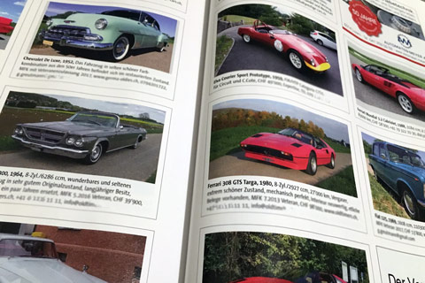 Inserate in einer Oldtimer-Fachzeitschrift