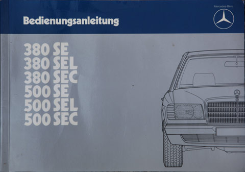 Anleitung zum Mercedes-Benz 500 SEC