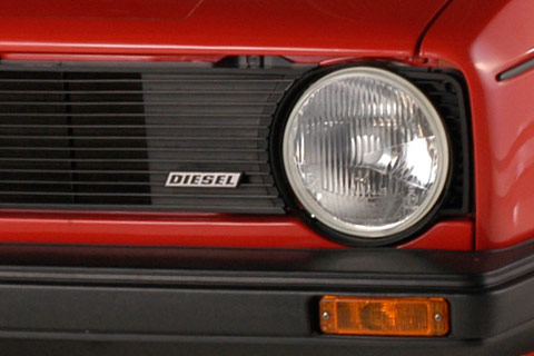 Dieselzeichen beim VW Golf 1