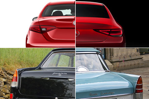 Alfa Romeo Giulia, Mercedes-Benz CLS, Austin Cambridge, Lancia Flaminia im Vergleich