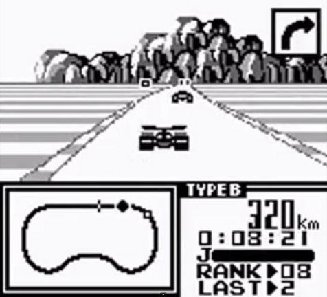 F1-Rennspiel auf dem Game Boy