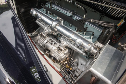 Motor des Alfa Romeo 8C 2900B von 1937 - Coppa d'Oro Concors d'Eleganza Villa d'Este 2019 (© Daniel Reinhard)