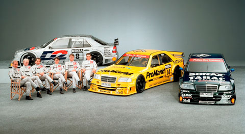 Das Mercedes-Team 1992, u.a. mit Bernd Schneider und Klaus Ludwig (© Daimler AG)