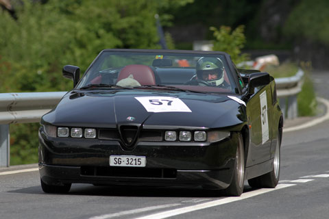 Gody Näf im Alfa Romeo RZ am Kerenzerbergrennen 2015