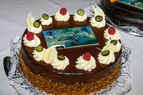 Glückwunschtorte Sepp Haider für Walter Röhrl