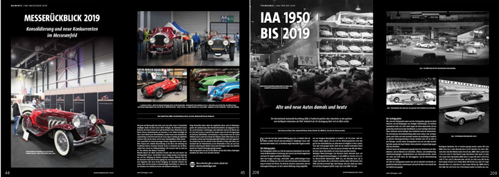 Doppelseiten Messen 2019 und IAA 1950-1990