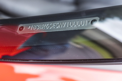 Seriennummer des Dodge Viper RT/10 von 1992 (© Bonhams)