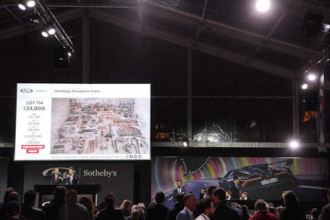 Delahaye-Teile-Konvolut an der RM/Sotheby's-Versteigerung in Paris am 5.2.2020
