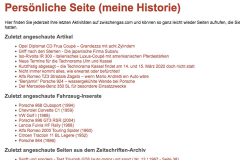 Artikelbild Gut zu wissen - die persönliche Seite (Historie)