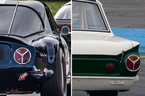 TVR Griffith 200 und Ford Cortina - identische Rückleuchten