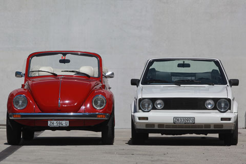 VW Golf Cabriolet und VW 1303 Cabriolet