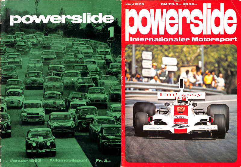 Powerslide Titelseiten 1963 und 1975