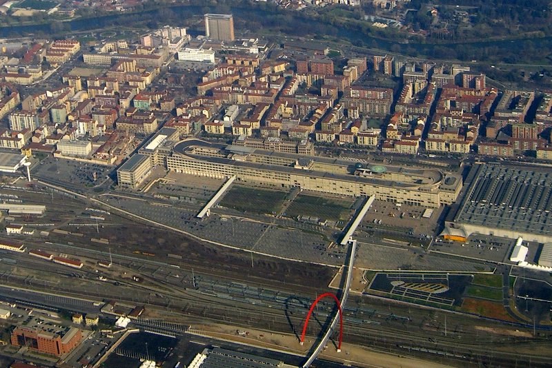 Teststrecke Lingotto aus der Luft gesehen