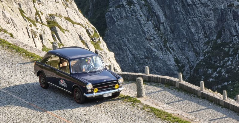 Alpenbrevet 2021: Innocenti I5 von 1971 am Gotthard (© Fredi Schneider)