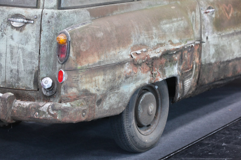 Details am Opel Olympia Caravan von 1956 auf der IAA Mobility in München 2021 (© Bruno von Rotz)